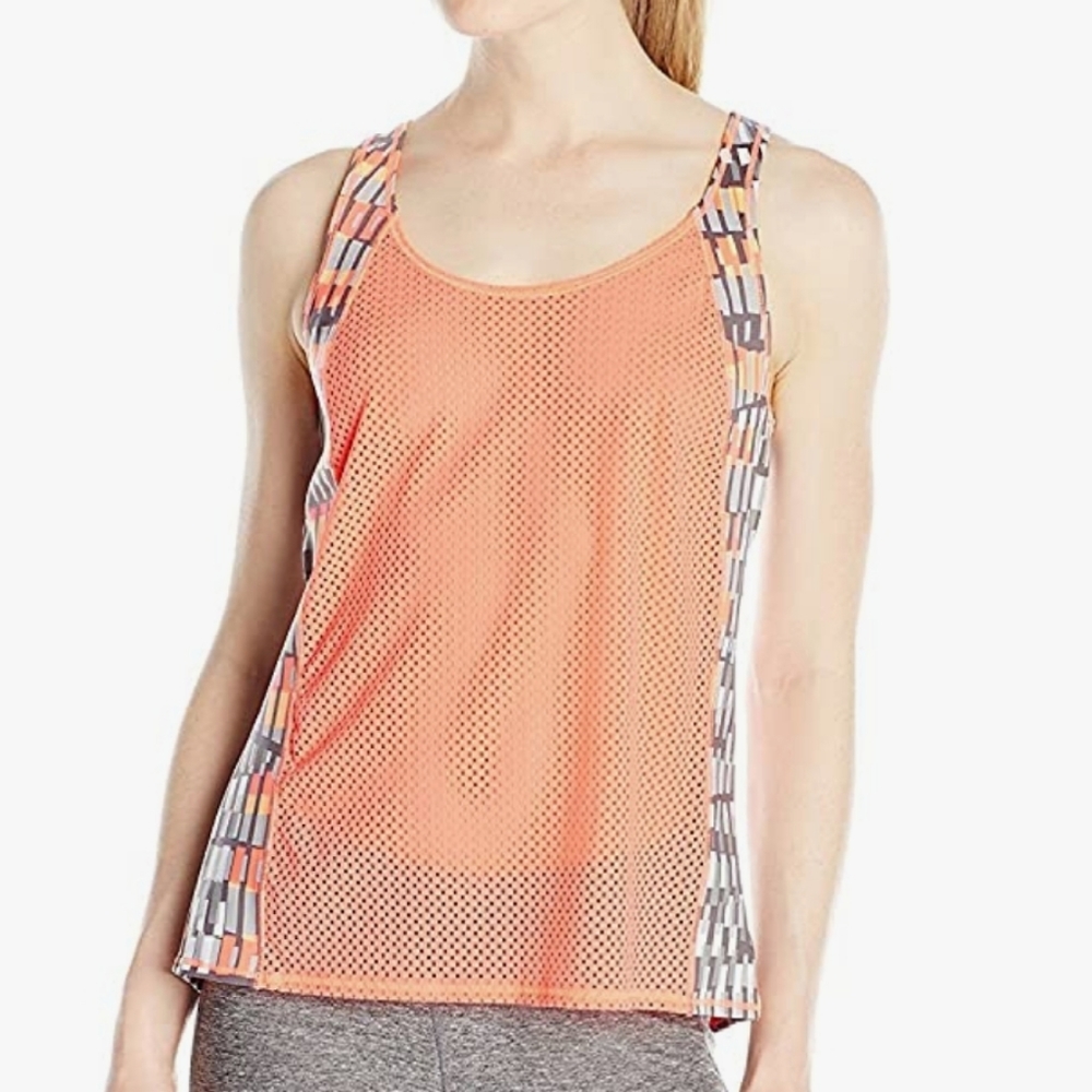 *Steve Madden Coral Mesh Mixed Print Tank Sz S